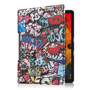 For Lenovo Yoga Smart Tab Color Drawing Pattern Horizontal Flip Leather Case with Two-folding Holder(Graffiti)