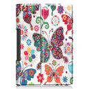 For Lenovo Yoga Smart Tab Color Drawing Pattern Horizontal Flip Leather Case with Two-folding Holder(Color Butterfly)