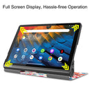 For Lenovo Yoga Smart Tab Color Drawing Pattern Horizontal Flip Leather Case with Two-folding Holder(Color Butterfly)
