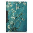 For Lenovo Yoga Smart Tab Color Drawing Pattern Horizontal Flip Leather Case with Two-folding Holder(Apricot Flower)