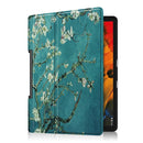 For Lenovo Yoga Smart Tab Color Drawing Pattern Horizontal Flip Leather Case with Two-folding Holder(Apricot Flower)