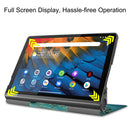 For Lenovo Yoga Smart Tab Color Drawing Pattern Horizontal Flip Leather Case with Two-folding Holder(Apricot Flower)