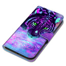 For ZTE Blade A51 Coloured Drawing Cross Texture Horizontal Flip PU Leather Case with Holder & Card Slots & Wallet & Lanyard(Tiger Drinking Water)