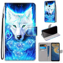 For ZTE Blade A51 Coloured Drawing Cross Texture Horizontal Flip PU Leather Case with Holder & Card Slots & Wallet & Lanyard(Rose Wolf)