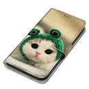 For ZTE Blade A51 Coloured Drawing Cross Texture Horizontal Flip PU Leather Case with Holder & Card Slots & Wallet & Lanyard(Frog Kitten)