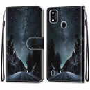 For ZTE Blade A51 Coloured Drawing Cross Texture Horizontal Flip PU Leather Case with Holder & Card Slots & Wallet & Lanyard(Mountain Road Starry Sky)