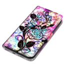 For ZTE Blade A51 Coloured Drawing Cross Texture Horizontal Flip PU Leather Case with Holder & Card Slots & Wallet & Lanyard(Color Bottom Hollow Flower)