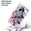 For ZTE Blade A51 Coloured Drawing Cross Texture Horizontal Flip PU Leather Case with Holder & Card Slots & Wallet & Lanyard(Color Bottom Hollow Flower)