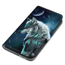 For ZTE Blade A51 Coloured Drawing Cross Texture Horizontal Flip PU Leather Case with Holder & Card Slots & Wallet & Lanyard(Pensive Wolf)