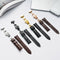 22mm Classic Cowhide Leather Gold Butterfly Buckle Watch Band(Brown)
