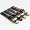22mm Classic Cowhide Leather Gold Butterfly Buckle Watch Band(Brown)