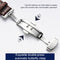 22mm Classic Cowhide Leather Gold Butterfly Buckle Watch Band(Brown)