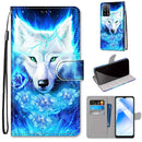 For OPPO A55 5G / A54 4G / A53s 5G / A16 4G Coloured Drawing Cross Texture Horizontal Flip PU Leather Case with Holder & Card Slots & Wallet & Lanyard(Rose Wolf)