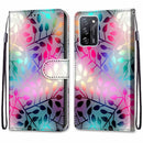 For OPPO A55 5G / A54 4G / A53s 5G / A16 4G Coloured Drawing Cross Texture Horizontal Flip PU Leather Case with Holder & Card Slots & Wallet & Lanyard(Translucent Glass)