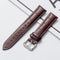 20mm Calf Leather Watch Band(Brown White Lines)