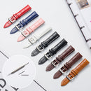 20mm Calf Leather Watch Band(Blue)