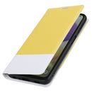 For Samsung Galaxy A22 5G Cross Texture Magnetic Horizontal Flip Leather Case with Card Slots & Holder & Wallet(Yellow)