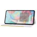 For Samsung Galaxy A71 Cross Texture Magnetic Horizontal Flip Leather Case with Card Slots & Holder & Wallet(Yellow)
