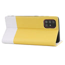 For Samsung Galaxy A71 Cross Texture Magnetic Horizontal Flip Leather Case with Card Slots & Holder & Wallet(Yellow)