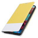 For Samsung Galaxy A71 Cross Texture Magnetic Horizontal Flip Leather Case with Card Slots & Holder & Wallet(Yellow)