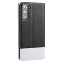 For Samsung Galaxy S21 5G Cross Texture Magnetic Horizontal Flip Leather Case with Card Slots & Holder & Wallet(Black)