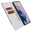 For Samsung Galaxy S21 5G Cross Texture Magnetic Horizontal Flip Leather Case with Card Slots & Holder & Wallet(Black)