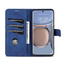 For Huawei P50 Pro AZNS Skin Feel Calf Texture Horizontal Flip Leather Case with Card Slots & Holder & Wallet(Blue)