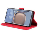 For Huawei P50 Pro AZNS Skin Feel Calf Texture Horizontal Flip Leather Case with Card Slots & Holder & Wallet(Red)