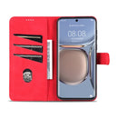 For Huawei P50 Pro AZNS Skin Feel Calf Texture Horizontal Flip Leather Case with Card Slots & Holder & Wallet(Red)
