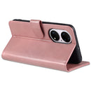 For Huawei P50 Pro AZNS Skin Feel Calf Texture Horizontal Flip Leather Case with Card Slots & Holder & Wallet(Rose Gold)