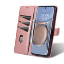 For Huawei P50 Pro AZNS Skin Feel Calf Texture Horizontal Flip Leather Case with Card Slots & Holder & Wallet(Rose Gold)