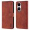 For Huawei P50 Pro AZNS Skin Feel Calf Texture Horizontal Flip Leather Case with Card Slots & Holder & Wallet(Brown)
