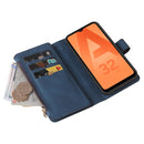 For Samsung Galaxy A32 5G Skin Feel PU + TPU Horizontal Flip Leather Case with Holder & 15 Cards Slot & Wallet & Zipper Pocket & Lanyard(Blue)