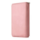 For Samsung Galaxy S20 Skin Feel PU + TPU Horizontal Flip Leather Case with Holder & 15 Cards Slot & Wallet & Zipper Pocket & Lanyard(Pink)