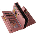 For Samsung Galaxy S20 Skin Feel PU + TPU Horizontal Flip Leather Case with Holder & 15 Cards Slot & Wallet & Zipper Pocket & Lanyard(Pink)