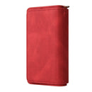 For Samsung Galaxy S20 Ultra Skin Feel PU + TPU Horizontal Flip Leather Case with Holder & 15 Cards Slot & Wallet & Zipper Pocket & Lanyard(Red)