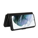 For Samsung Galaxy S21 5G Skin Feel PU + TPU Horizontal Flip Leather Case with Holder & 15 Cards Slot & Wallet & Zipper Pocket & Lanyard(Black)