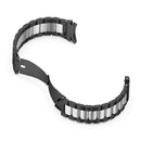 For Samsung Galaxy Watch4 / Watch4 Classic Three Strains Steel Watch Band(Black Silver)