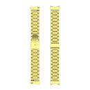 For Samsung Galaxy Watch4 / Watch4 Classic Three Strains Steel Watch Band(Gold)