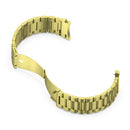 For Samsung Galaxy Watch4 / Watch4 Classic Three Strains Steel Watch Band(Gold)