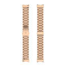 For Samsung Galaxy Watch4 / Watch4 Classic Three Strains Steel Watch Band(Rose Gold)