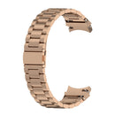 For Samsung Galaxy Watch4 / Watch4 Classic Three Strains Steel Watch Band(Rose Gold)