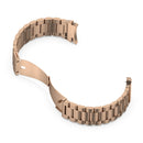 For Samsung Galaxy Watch4 / Watch4 Classic Three Strains Steel Watch Band(Rose Gold)