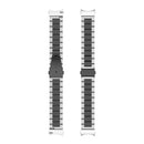 For Samsung Galaxy Watch4 / Watch4 Classic Three Strains Steel Watch Band(Silver Black)