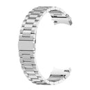 For Samsung Galaxy Watch4 / Watch4 Classic Three Strains Steel Watch Band(Silver)