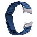 For Samsung Galaxy Watch4 / Watch4 Classic Three Strains Steel Watch Band (Blue)