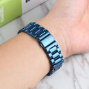 For Samsung Galaxy Watch4 / Watch4 Classic Three Strains Steel Watch Band (Blue)