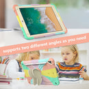 Beige PC + Silicone Anti-drop Protective Case with Butterfly Shape Holder & Pen Slot For iPad 9.7 2018 & 2017 / Pro 9.7 inch / Air 2 / 6(Colorful Rose Gold)