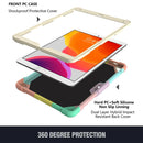 Beige PC + Silicone Anti-drop Protective Case with Butterfly Shape Holder & Pen Slot For iPad 10.2 2021 & 2020 & 2019 / Air 3 10.5 inch(Colorful Rose Gold)