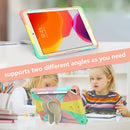 Beige PC + Silicone Anti-drop Protective Case with Butterfly Shape Holder & Pen Slot For iPad 10.2 2021 & 2020 & 2019 / Air 3 10.5 inch(Colorful Rose Gold)
